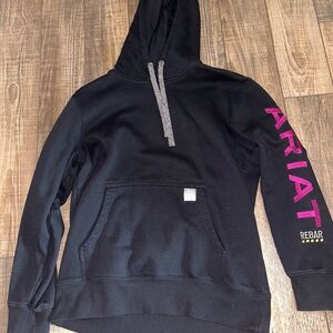Ariat Black Hoodie with Yellow Accents